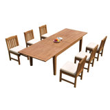 Grijalva Outdoor 11 - Piece Teak Dining Set