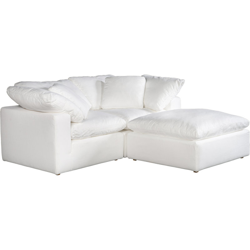 Canapé modulaire en polyester Tila, Blanc Livesmart® blanc