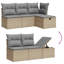  Garden Sofa Set Beige, Light Grey