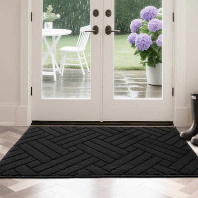Non-Slip Geometric Indoor Doormat