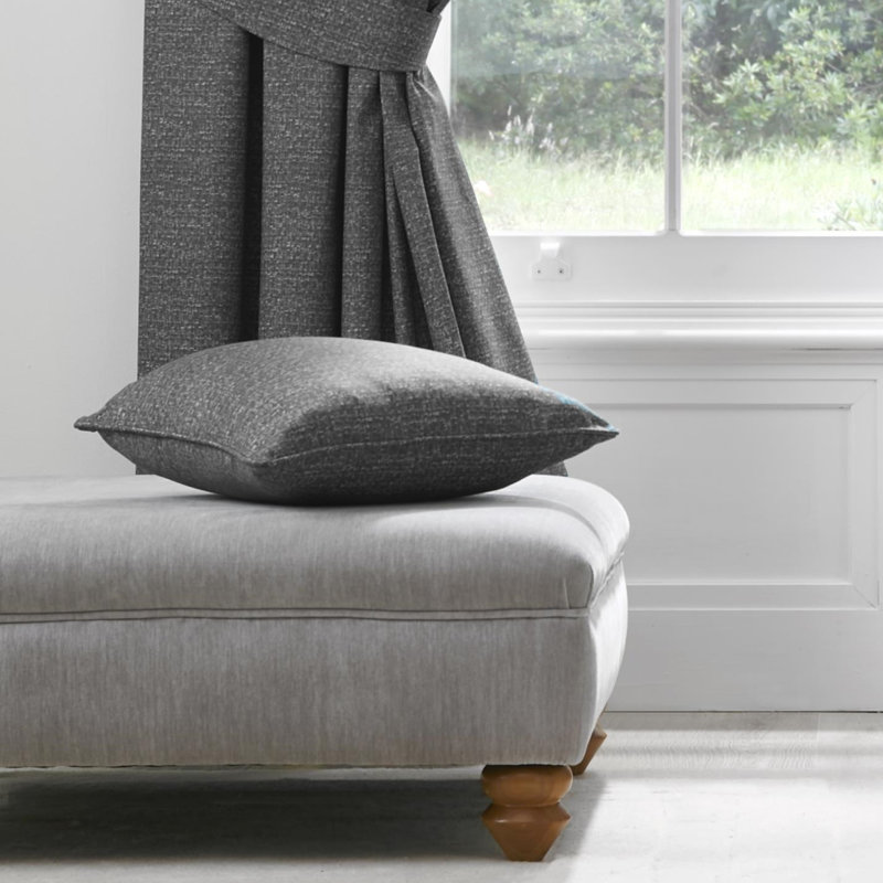 Pembrey Square Cushion, Charcoal