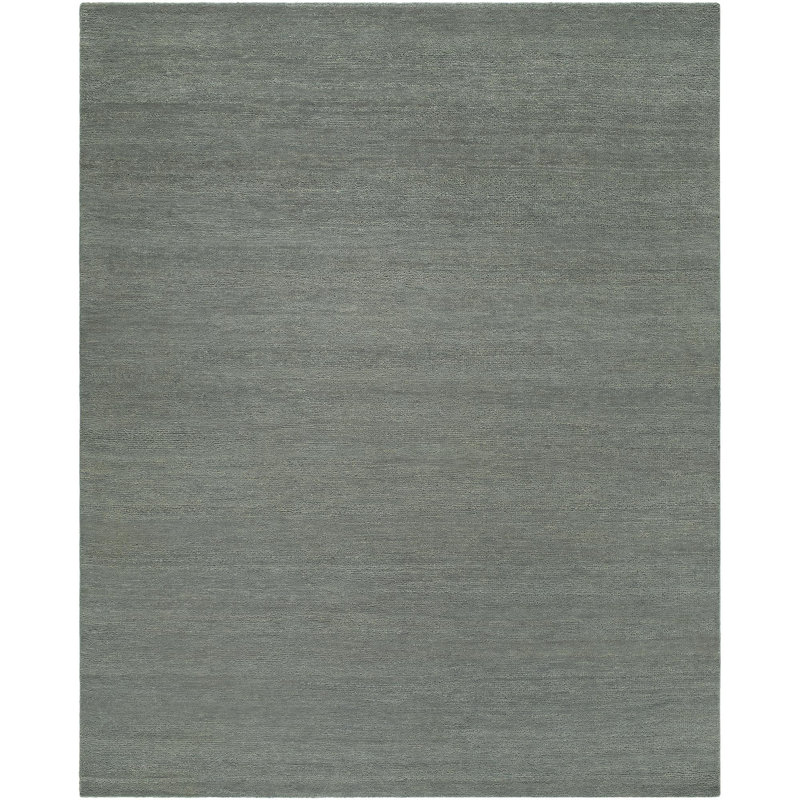 Astana Hand Knotted Wool Area Rug in Gray, Rectangle 6' x 9'