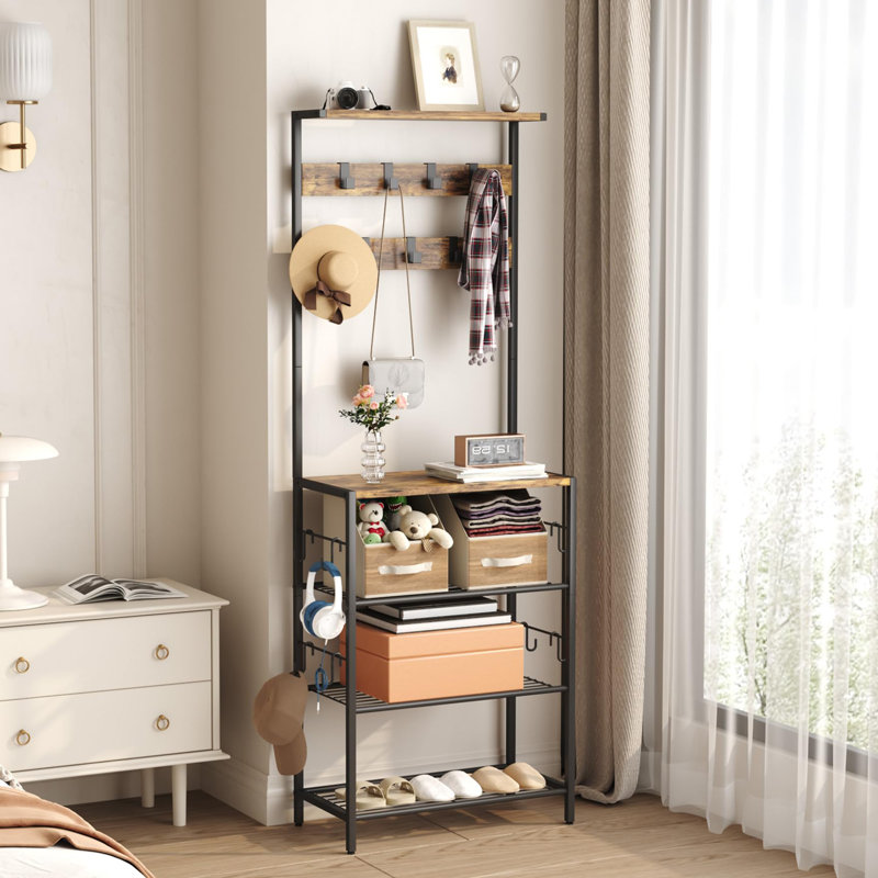 Personette Hall Tree 23'' Wide, Brown