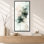 Vert noir, vert, arbre abstrait, réflexion II - Moody, reproduction d'art sur toile encadrée, art mural serein