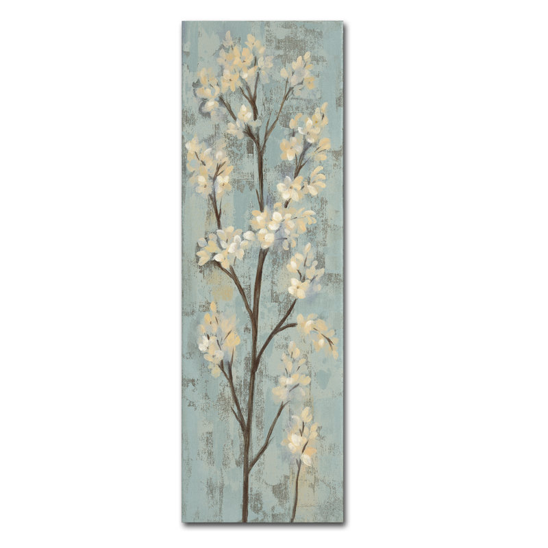 « amande branch i on light », impression sur toile tendue, H 32 po x l 10 po
