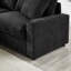 Canapés modulaires peu encombrants avec rangement caché, tissu en polyester noir