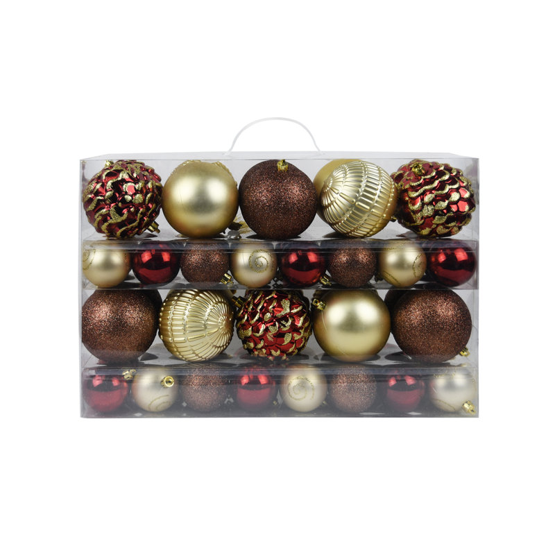 Ensemble d'ornement boule incassable 68 pièces