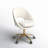 Louise Velvet Modern Task Chair with Ergonomic Design-980061976