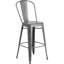 Blake Industrial Style Bar Chair - Set of 4 - Modern Metal Bar or Counter Height-1218146571-1218146574