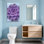Plantes et fleurs, plante grasse mauve, reproduction d'art sur toile