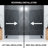 FSD 34" W x 78" H Frameless Single Fixed Shower Panel with 5/16" (8mm) Clear Tempered Glass in Polished Chrome FSD-3478-PC-132870546