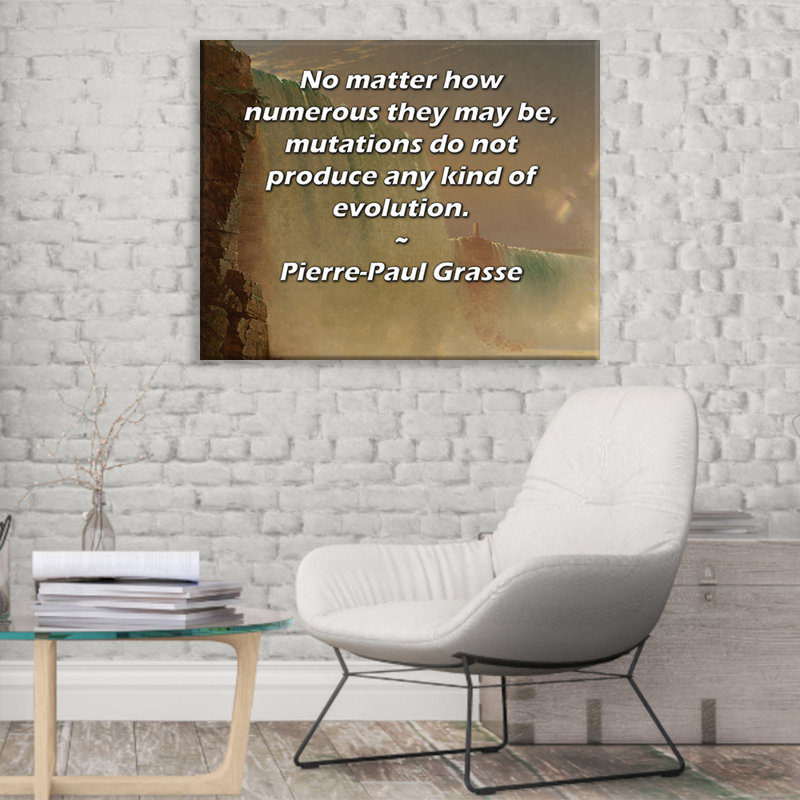 Toile tendue d'ArtsyQuotes par Pierre-Paul Grasse: "Peu importe leur nombre, les mutations ne produisent aucune sorte d'évolution."