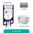 Fine Fixtures Surge Wall Hung White Toilet with Universal In-Wall Tank Carrier and Metal Push Plate-106232383