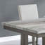 Table rectangulaire à hauteur de comptoir 60 po Selena - Plateau en faux marbre gris, tablette de rangement