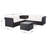 Wicker 4 - Person Patio Conversation Set with Cushions-286898252