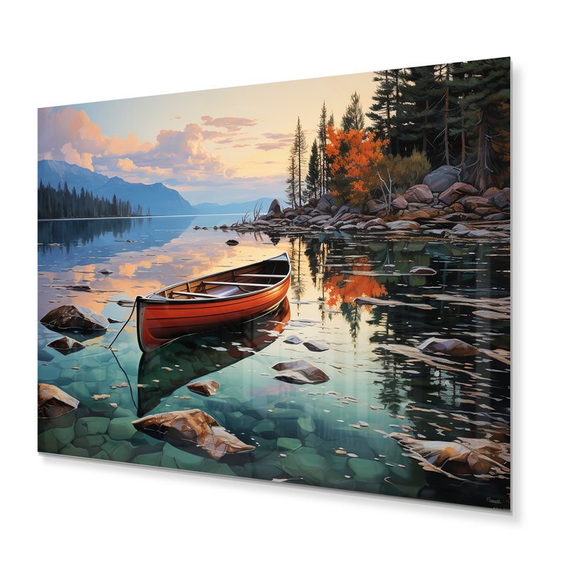 Canada Canoe canadien I - Décoration murale en métal transport, H 30 po x l 40 po x P 1 po