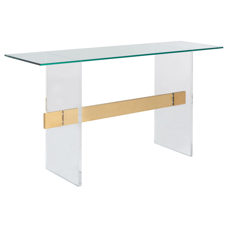 Console dorée en acrylique Corbyn