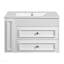 Meuble-lavabo mural de 30 po, armoire de rangement flottante avec 2 tiroirs, lavabo simple en céramique à 3 trous, armoire moderne.-281275592