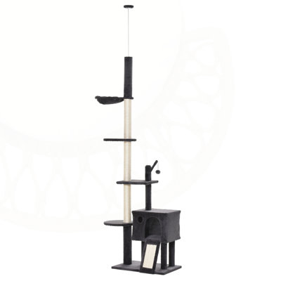 106 Inch Huge Cat Tree Kitty Activity Center Floor-to-Ceiling Cat Climbing Toy