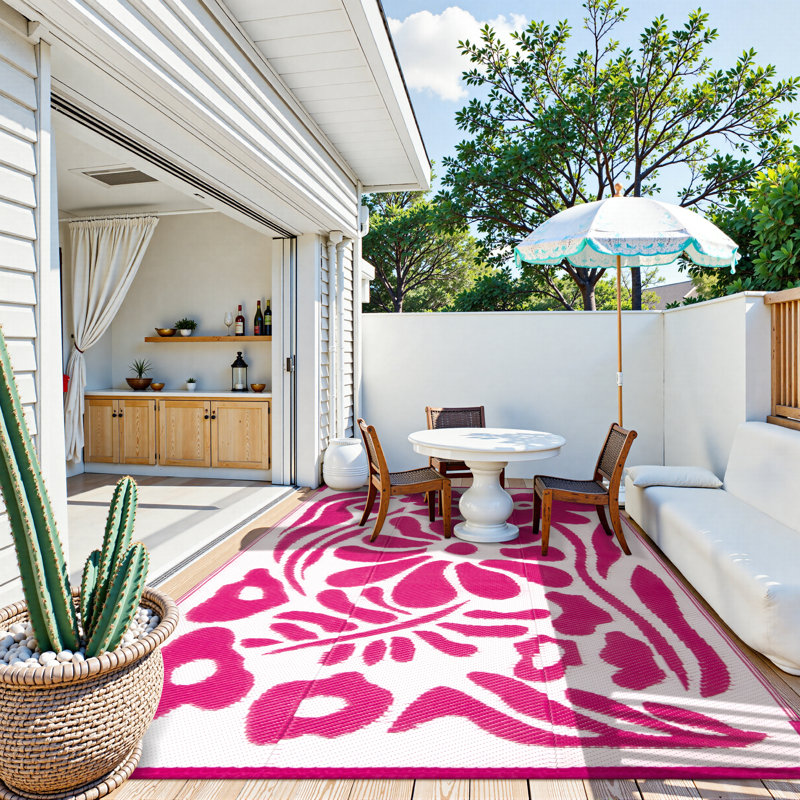 Tapis en polypropylène durable tant pour l'extérieur que pour les patios, les jardins et les abords de piscine