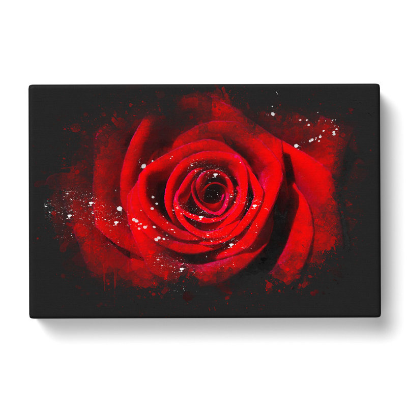 Red Rose Flower Vol.5 - Wrapped Canvas, 40cm H x 60cm W x 3cm D