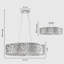 Luminaire suspendu tambour en cristal avec chaîne réglable pour îlot de cuisine Jemery