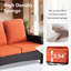 High Quality Pe Rattan Outdoor Sofa Seating 5 With Stove Table And Ottoman-105017838-105017841