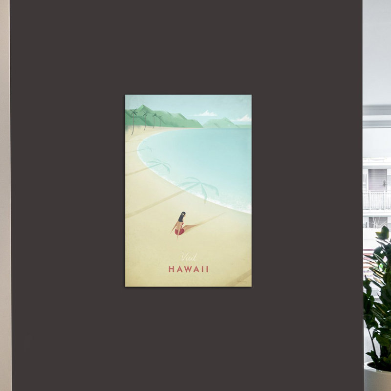« hawaii », impression sur toile tendue, H 18 po x l 12 po x P 1,5 po, Toile tendue, Pas de tapis