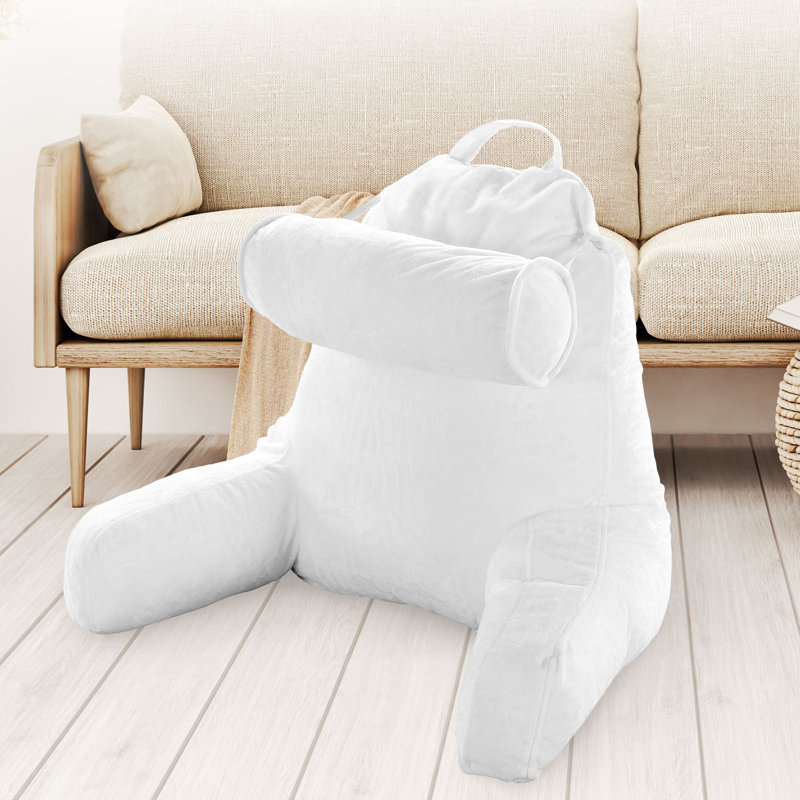 Solid Colour Throw Pillow, White