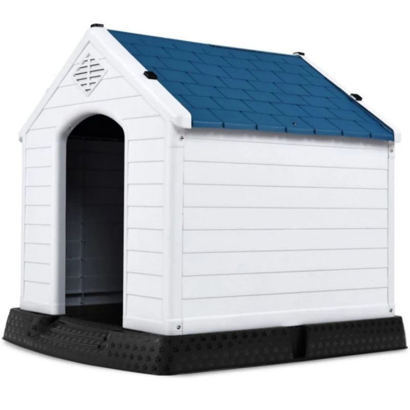 Carlette Plastic Portable Dog House, 28"H x 25"W x 27"D