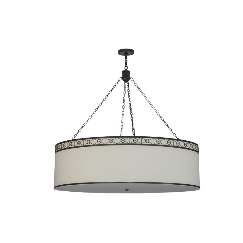 54"W Cilindro Circle X Textrene Pendant