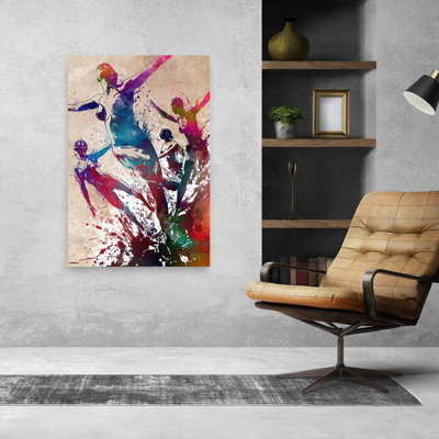 «Vibrant Women In Motion», art mural moderne contemporain