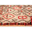 Rare tapis marocain rétro blanc et rouge