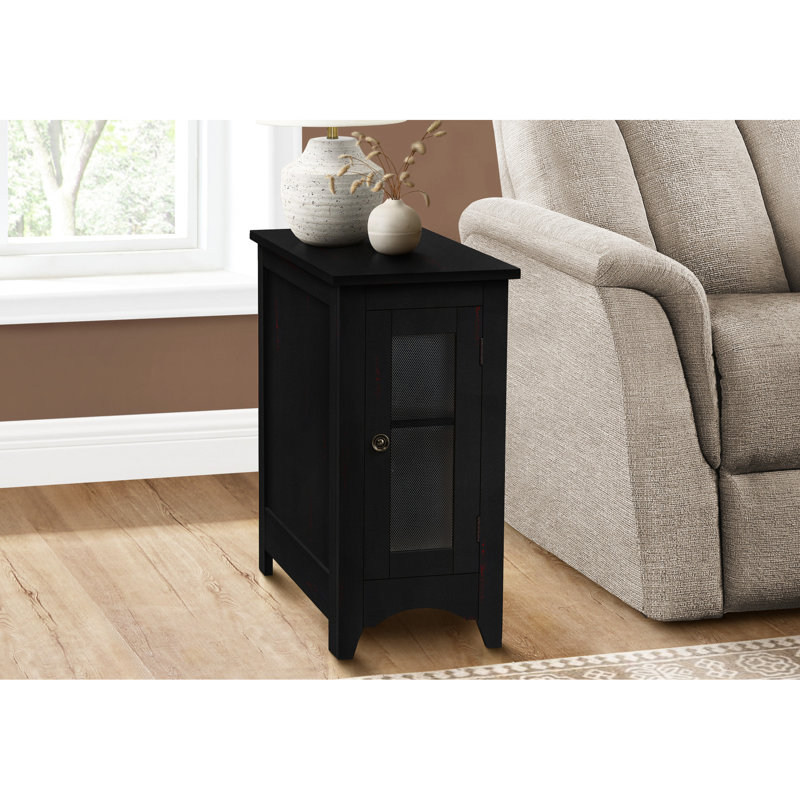 Table de salon avec rangement: placage noir décoratif pour chambre à coucher côté transitionnel
