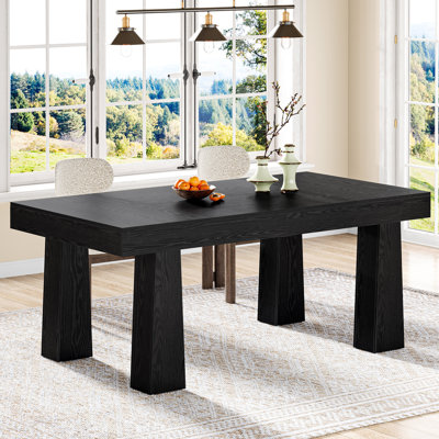 63-Inch Wood Modern Dining Table For 4-6 People
