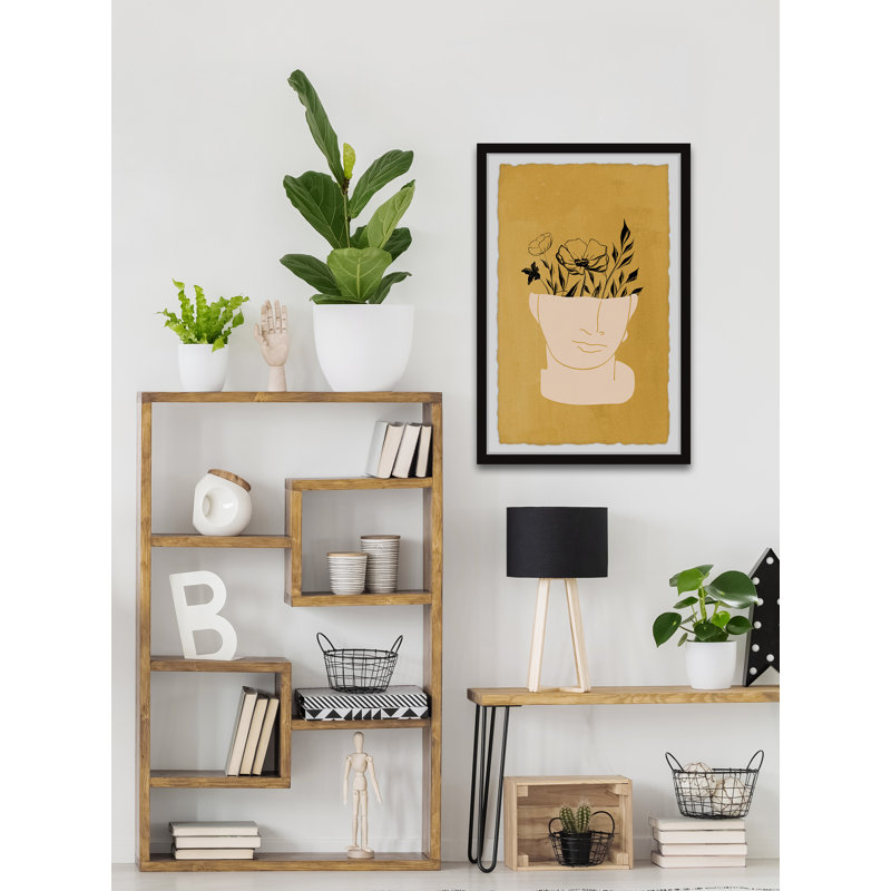 Flowers In My Mind by Marmont Hill - Single Picture Frame Painting, 45cm H x 38cm W x 3.81cm D