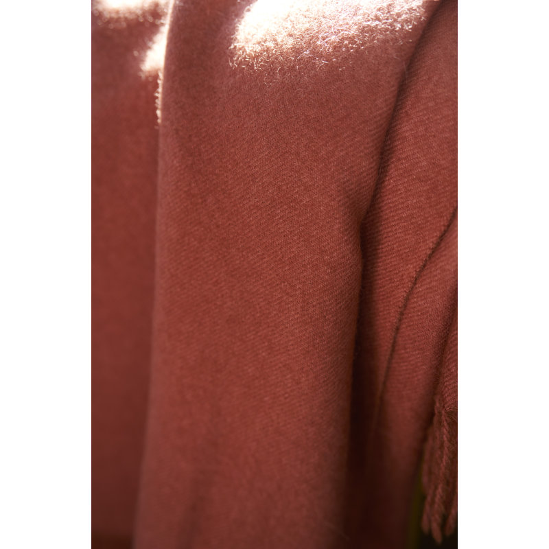 Hand-dyed Ombre Baby Alpaca Throw Blanket, Spice