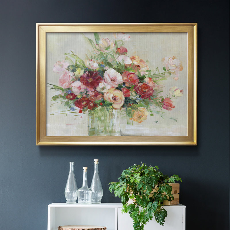 Just Peachy - peinture encadrée, Gold Framed Canvas, H 30,5 po x l 42,5 po x P 1,5 po