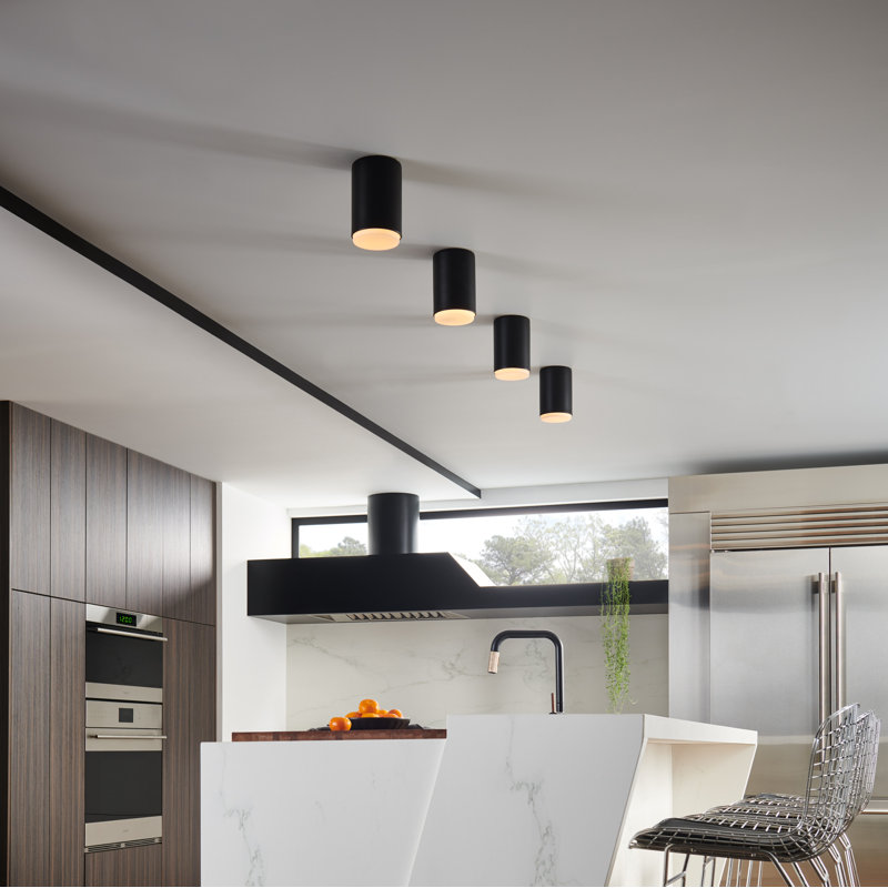 Cedric Extra Small Flush Mount, Black, Black