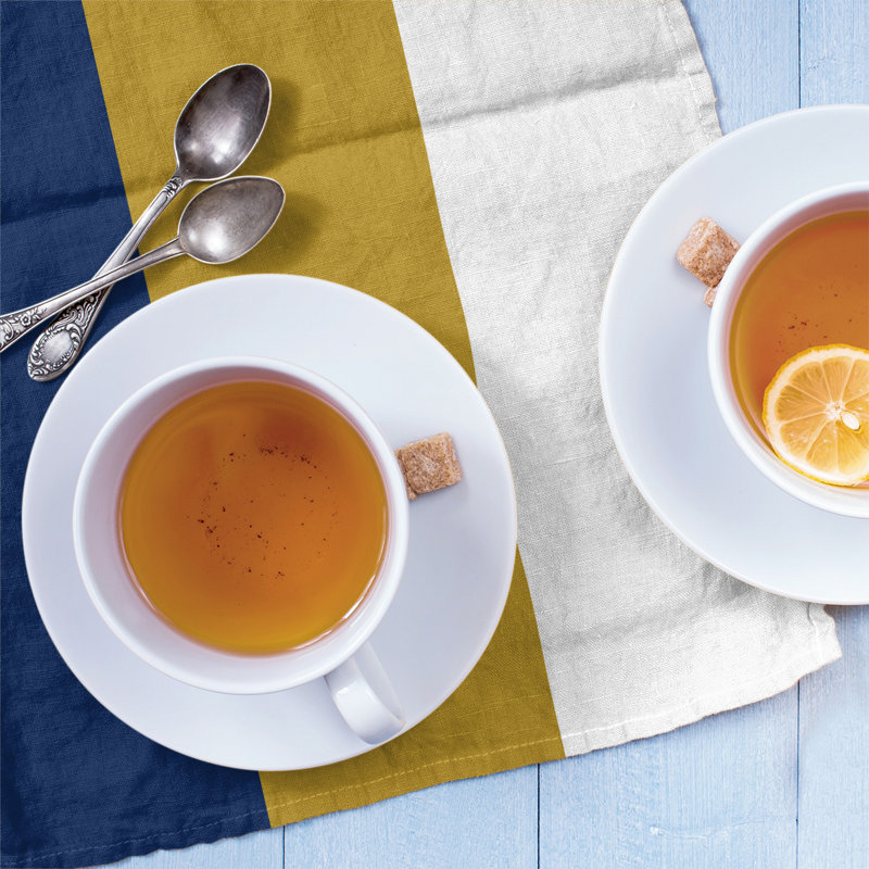Stripe Tea Towel Kitchen Towel, Cotton Twill, Navy Blue/Gold/White Milwaukee Baseball