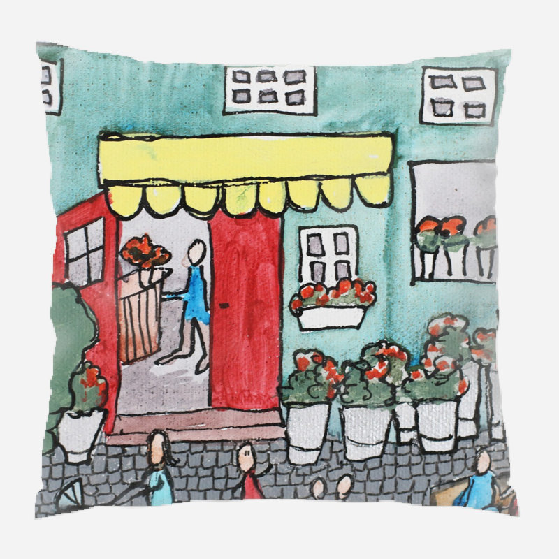 Coussin décoratif art Swisher, Microsuède, Intérieur