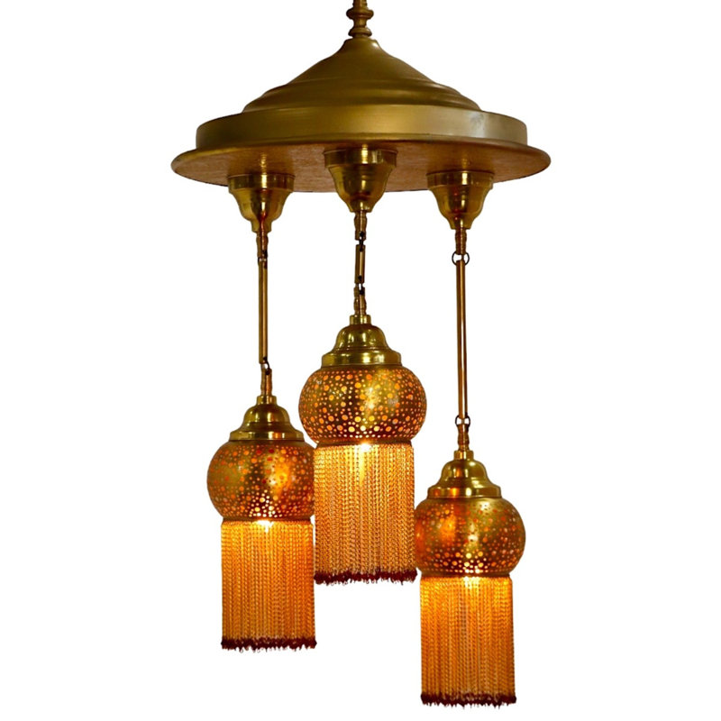 3 - Light Geometric Chandelier