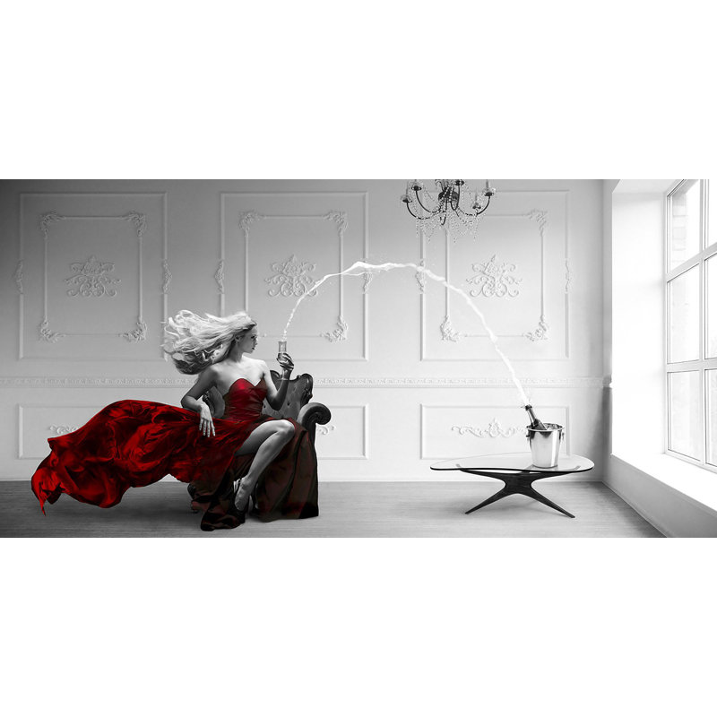 Champagne Zoom - Wrapped Canvas Print, 60cm H x 120cm W