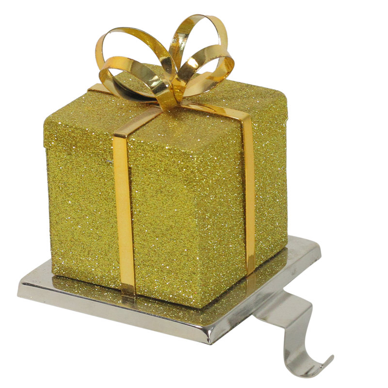 Boîte-cadeau de Noël 6 "avec paillettes, Or
