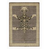Distressed Homage Hand Knotted Wool Animal Print Area Rug