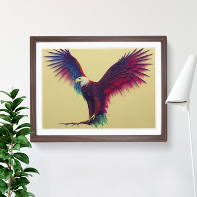 Incomparable Eagle Bird Abstract 1 Piece Single Picture Frame Wall Art
