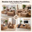 3 Seater Fabric Corner Sectional-128842349