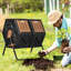 Gobelet à compost 34,5 gallons - double chambre, 24 ouvertures de ventilation, stable avec pieds en acier, gobelet d'extérieur, mécanisme abondant de gallon et pieds robustes