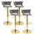 Velvet Adjustable Swivel Bar Stool-1249139173