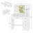 Makeup Vanity Desk With Mirror & Led Lights, 5 Drawers